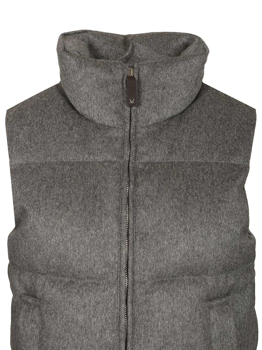 Max Mara The Cube Cashmere Padded Vest Coats - Grey | 88ebd93dbcb5781793646f9685a441d321c61d24