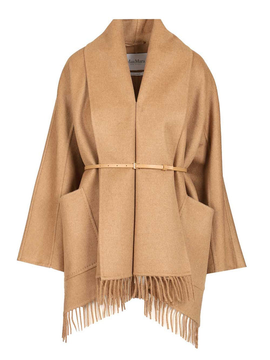 Camel Cardigan Coat Coats Beige