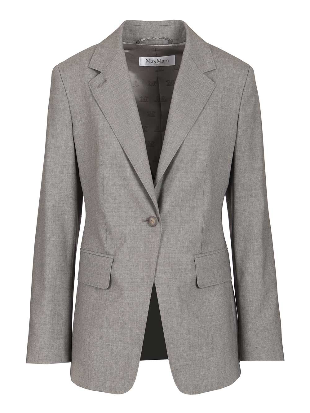 Max Mara Wool Blazer Jackets - Grey | 52cf602a7e18e63bd7c29e7734aced2f4e26ef31