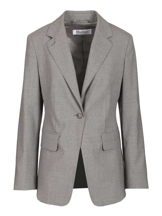 Wool Blazer Jackets Grey