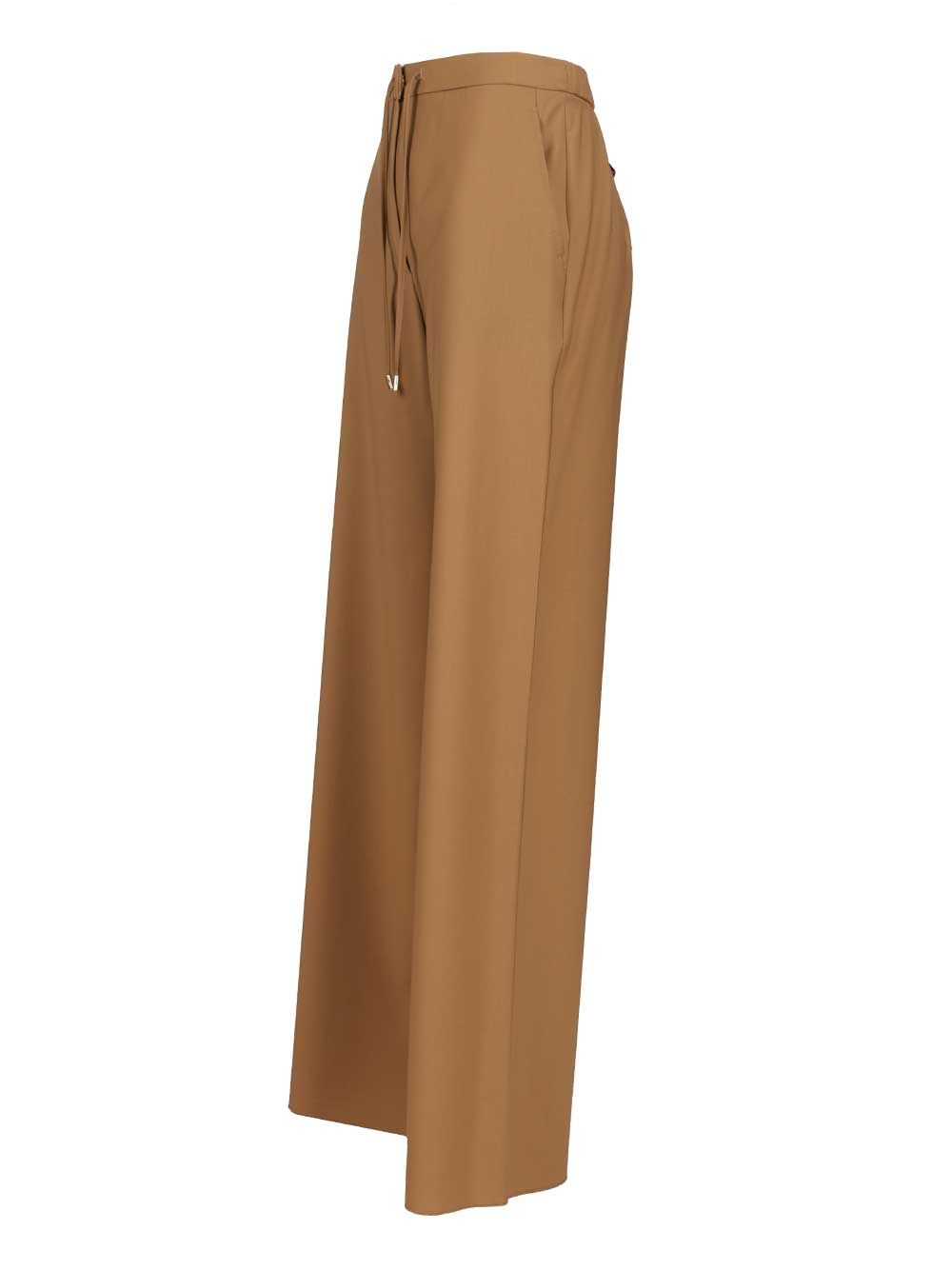 Max Mara Studio Wool Canvas Jogging Trousers - Beige | 3c646a045378607533c741062631595eb2245a4a