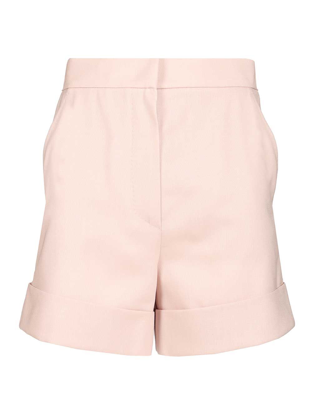 Max Mara Wool And Silk Canvas Shorts Trousers - Rose | a01ac156a1eb29f6f85c6be4f658fff9c8e82727