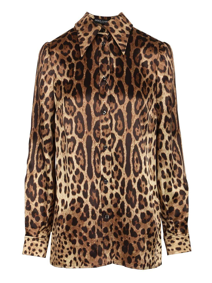 Dolce & Gabbana Leopard Print Satin Shirt Shirts - Animalier | 6ec933492c5a1933ef1d2e442815d61b1281cc4b