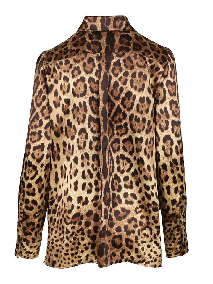 Dolce & Gabbana Leopard Print Satin Shirt Shirts - Animalier | 491f705f5f39ca9ccd81fdc6d96f7e0e069807cd