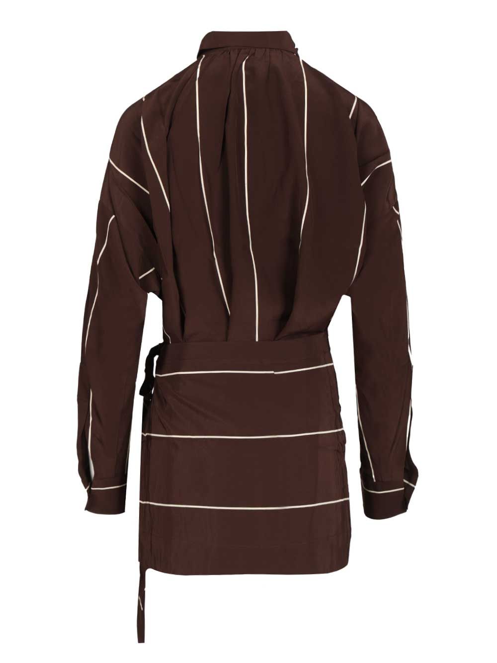 Bondi Born Orta Silk Mini Dress Dresses - Brown | 6baf42e91723cab43074f55713003e57c74f88a5