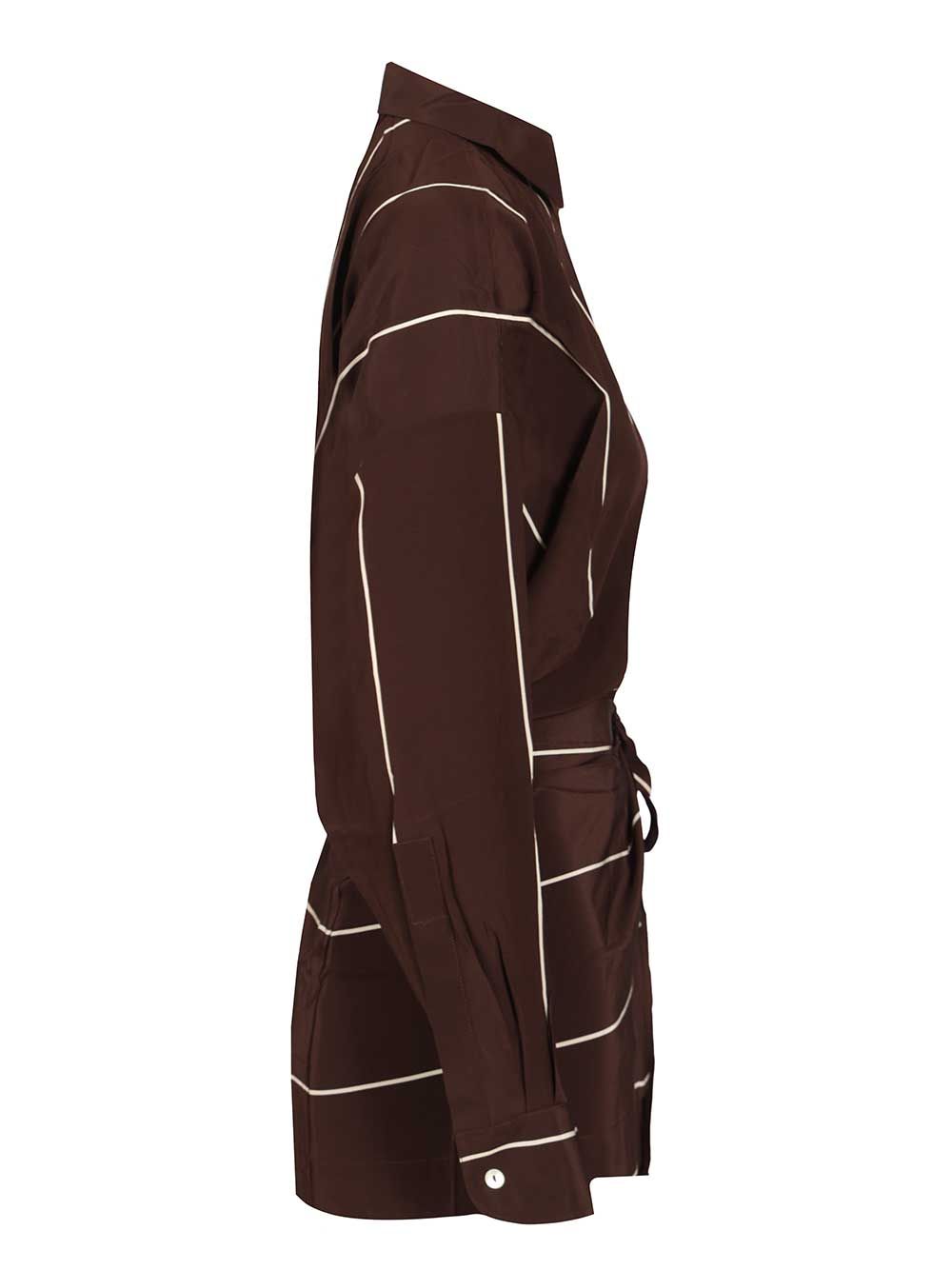 Bondi Born Orta Silk Mini Dress Dresses - Brown | 41a2c875137f7fc2a70086ac97df99a68f73de6e