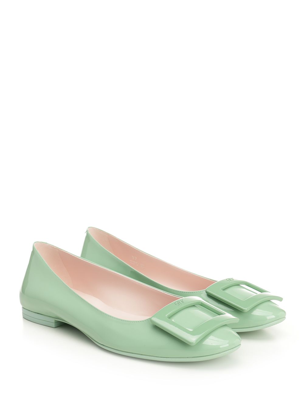 Roger Vivier Patent Leather Gommettine Ballerinas Scarpe basse - Green | 4748254f5ca0574aad1663332132bed81a1482c2