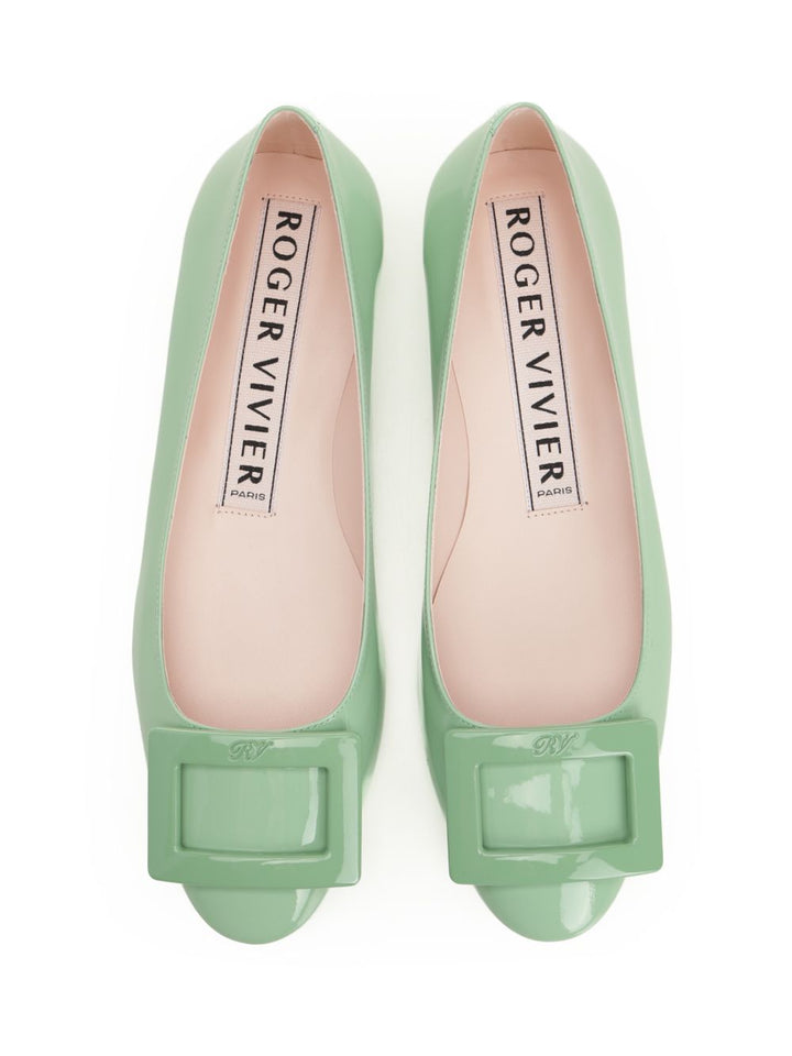 Roger Vivier Patent Leather Gommettine Ballerinas Scarpe basse - Green | 4aa539ad7f360966d467d1a97a54fcc7d742e8c2