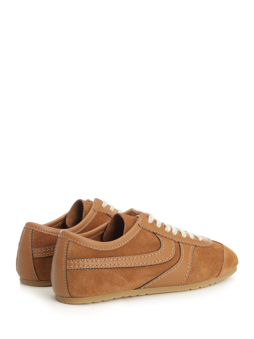 Dries Van Noten Leather And Suede Sneakers - Brown | d118f6faca6b5e2425039ca2bc3f5ab6a28ca697