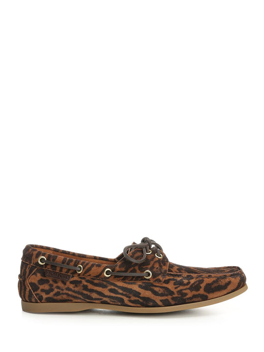 Suede Boat Shoes Scarpe Basse Animalier