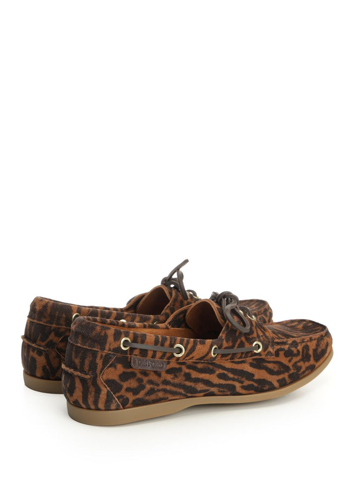 Tom Ford Suede Boat Shoes Scarpe basse - Animalier | ae72e498814fa5b2d3bfe591cd666cc0217fbfa8