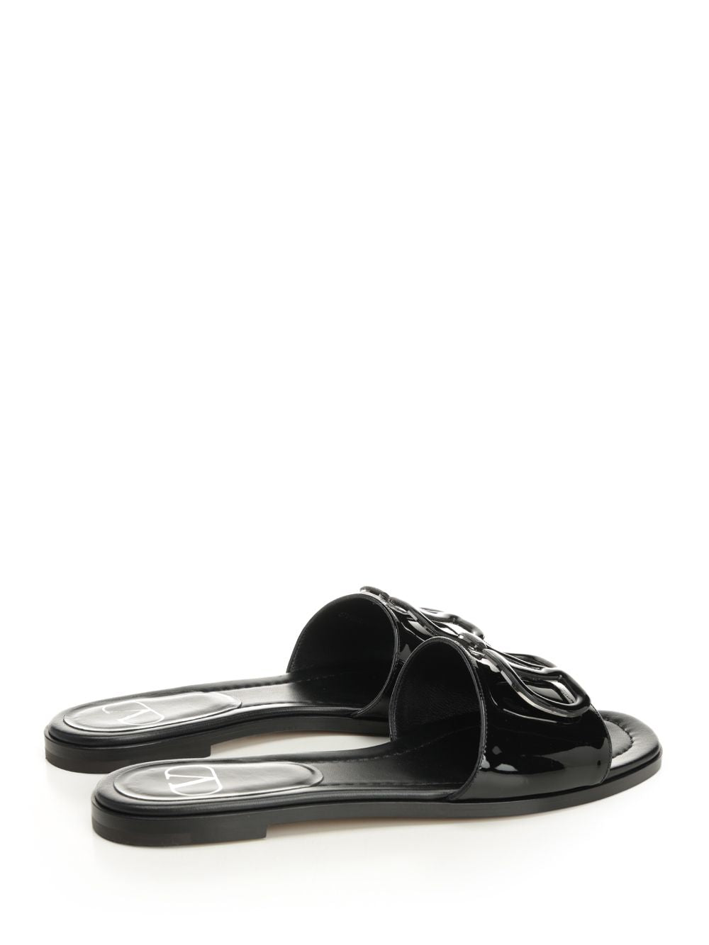 Valentino Garavani Vlogo Signature Slide Sandal Scarpe basse - Black | c9613d2188740c5cc907e1deef6cddefe53e2741