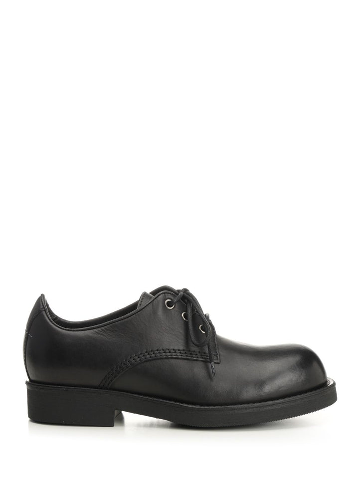 Mm6 Maison Margiela Mm6 Maison Margiela Derby In Leather Lace-Up Shoes - Black | 783571484b5850e080011a3f9ebbfbb122aefc36