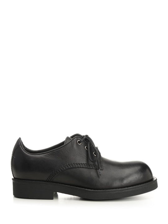 Mm6 Maison Margiela Derby In Leather Lace-Up Shoes Black