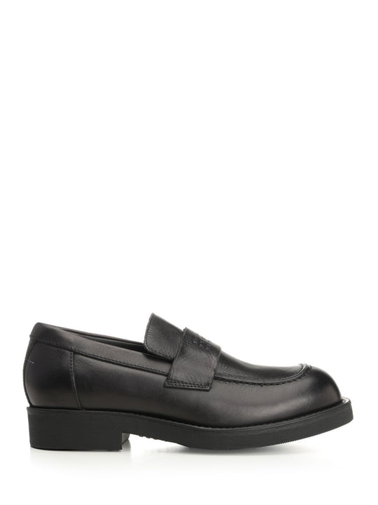 Moccasin With Visible Stitching Scarpe Basse Black