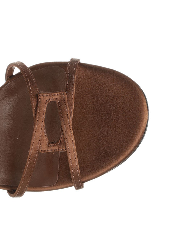 Jimmy Choo Leo 100 Sandals - Brown | 20a0faed2a4dac4133e27956fd567fec0a1e5b02