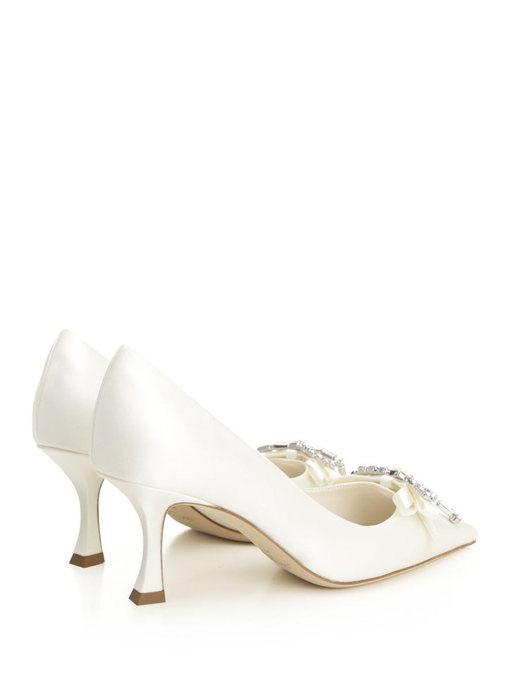 Jimmy Choo Auria 70 Décolleté Pumps - White | bf30358b59b687a858b60f86517b2f1fea520046