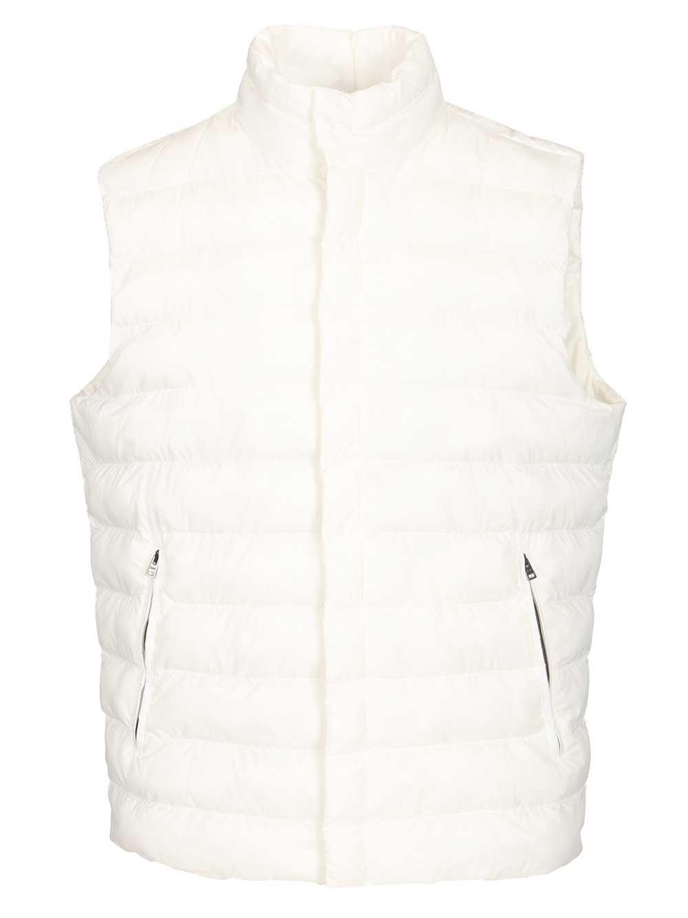 Herno Padded Vest Coats - White | 72dd68bd5e55a1a97230f586e921c0c5ce99afa4