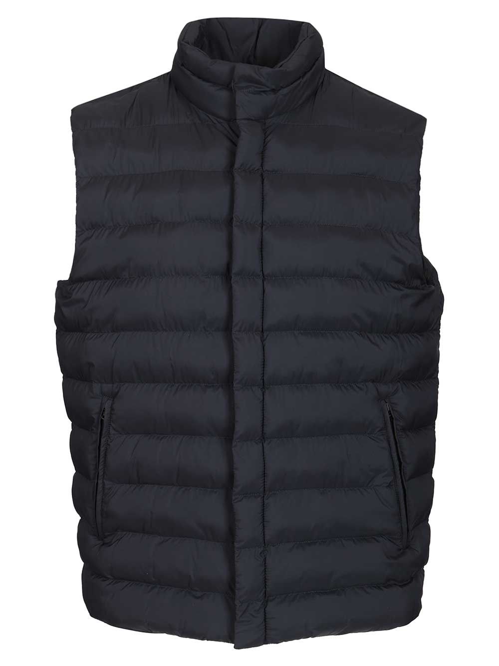 Herno Padded Vest Coats - Blue | f647c3b6c3990cdc76e89a10080b657a96b3b881