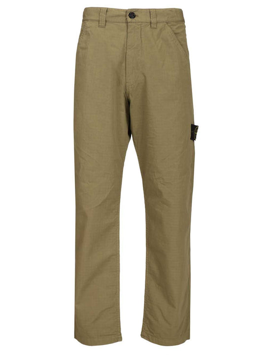 Organic Cotton Ripstop Chino Trousers Green