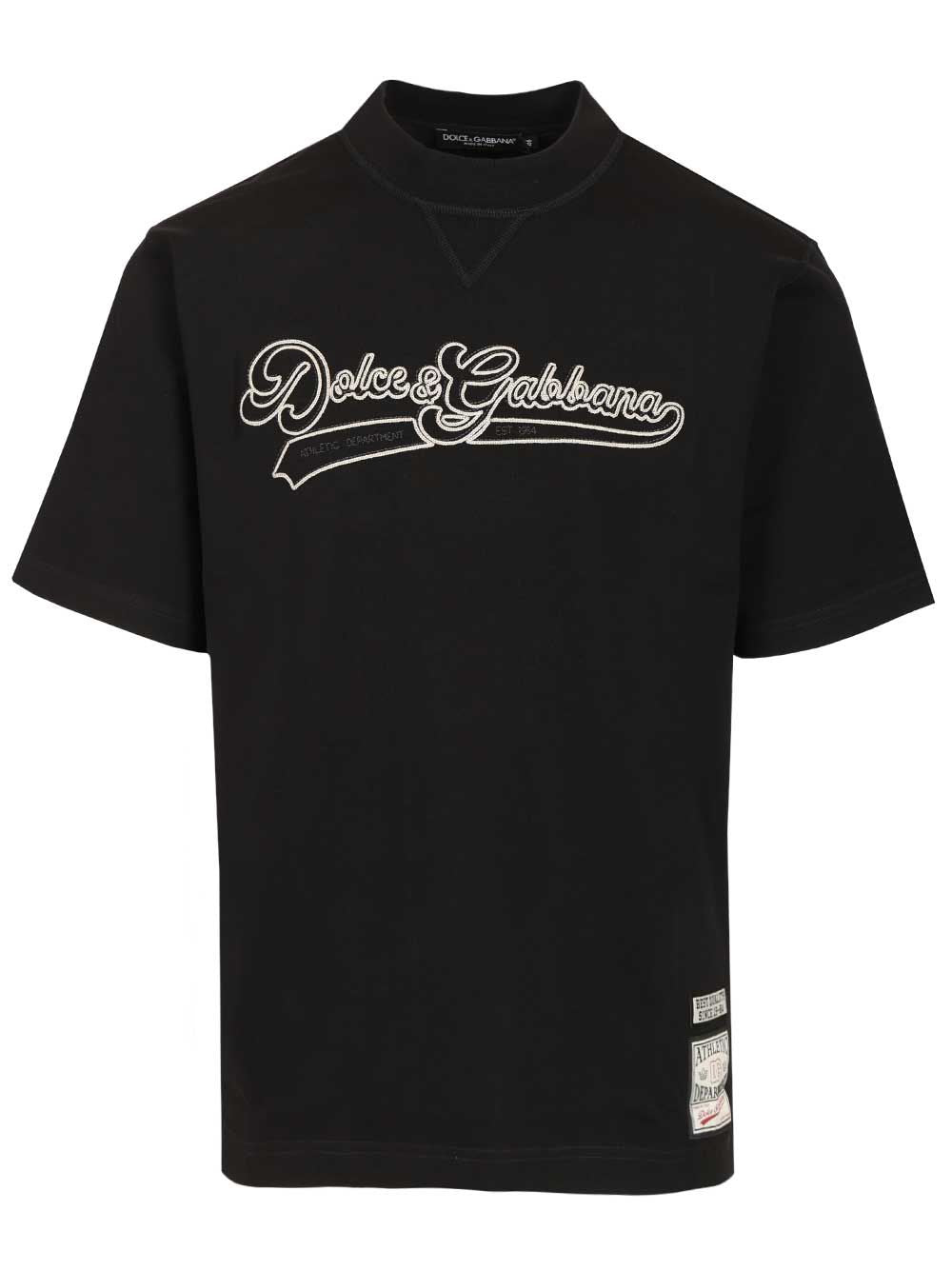 Dolce & Gabbana Cotton  With Embroidery T-Shirt - Black | c729c5f2471afe2c6b1f7722081b07239ac5ec0e