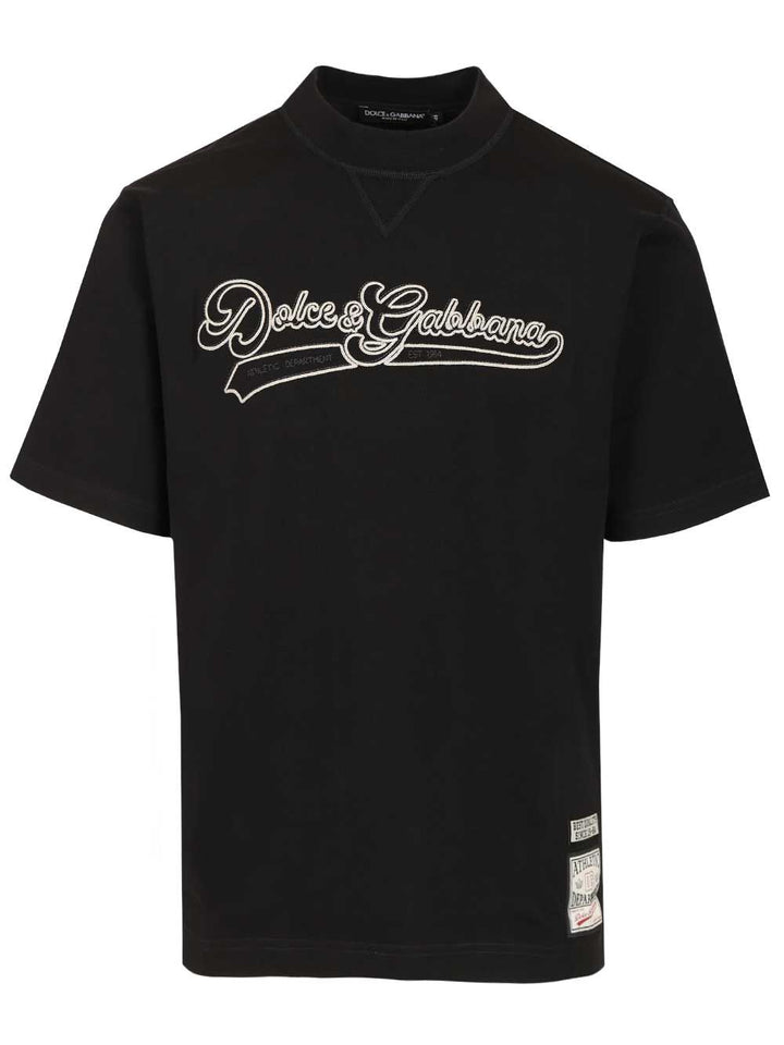 Dolce & Gabbana Cotton  With Embroidery T-Shirt - Black | c729c5f2471afe2c6b1f7722081b07239ac5ec0e