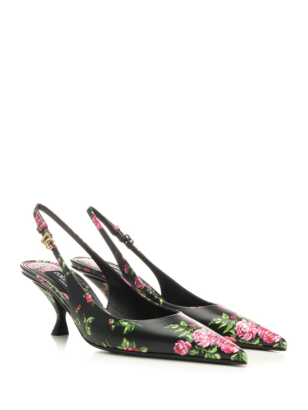 Dolce & Gabbana Lollo Slingback In Printed Leather Pumps - Multicolor | 338d7ce465568f778842911cb864ef4843f282dc