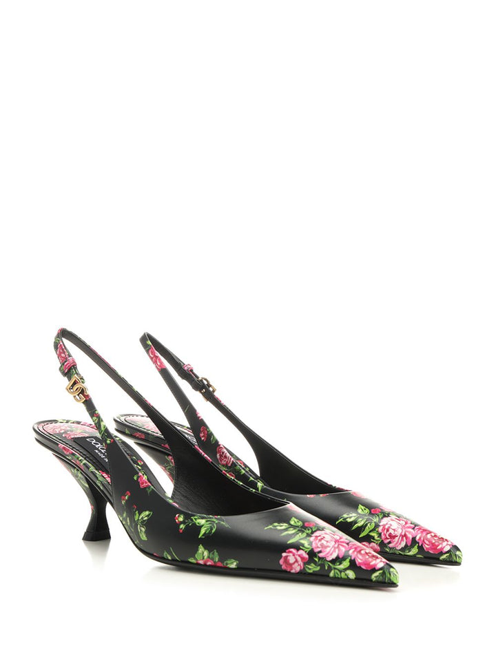 Dolce & Gabbana Lollo Slingback In Printed Leather Pumps - Multicolor | 338d7ce465568f778842911cb864ef4843f282dc