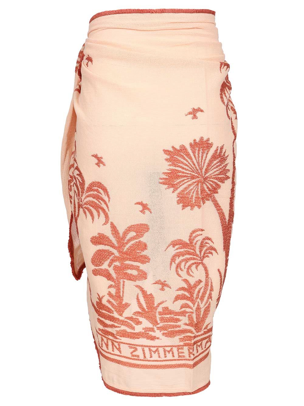 Zimmermann Cotton Sarong In Powder Pink Skirts - Rose | 8560db9eac1d05a48dad9916f177be3708516c3e