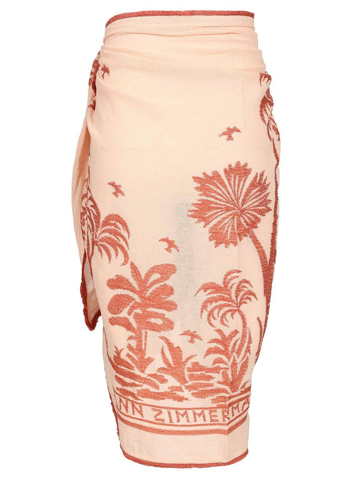 Zimmermann Cotton Sarong In Powder Pink Skirts - Rose | 8560db9eac1d05a48dad9916f177be3708516c3e