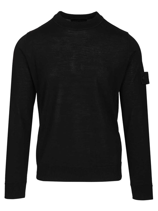 Crew Neck Sweater Knitwear Black