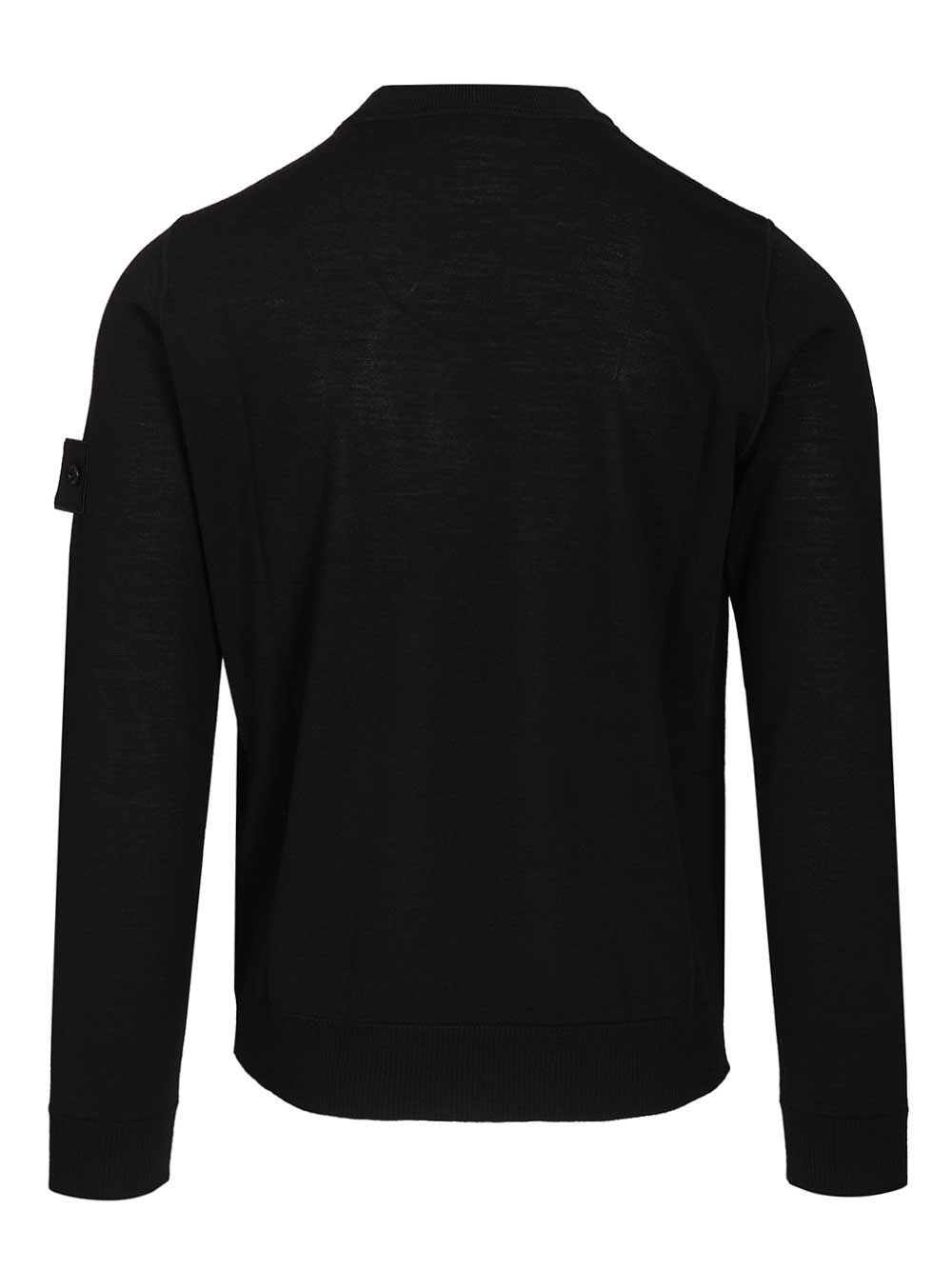 Stone Island Crew Neck Sweater Knitwear - Black | 496f0b7736b67a582d0dd112ff71b1ce16095810