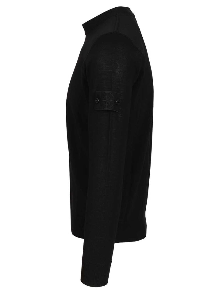 Stone Island Crew Neck Sweater Knitwear - Black | f35bc55c813eb414d48baf3393ad6956371fc821