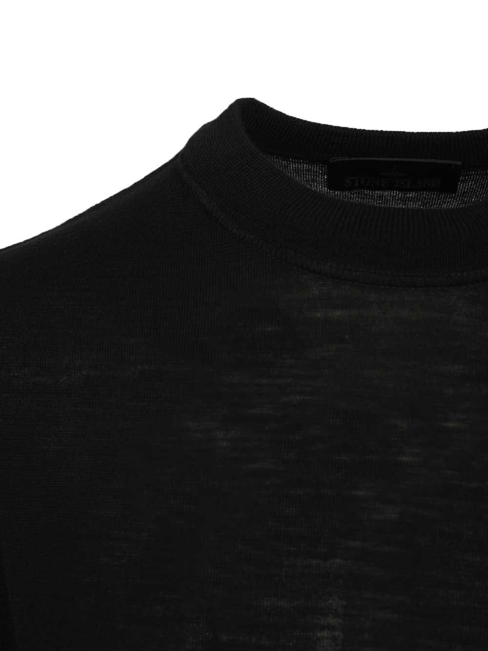 Stone Island Crew Neck Sweater Knitwear - Black | b7a5abcb9c0574d146f0990a2ed344535ffde7f7