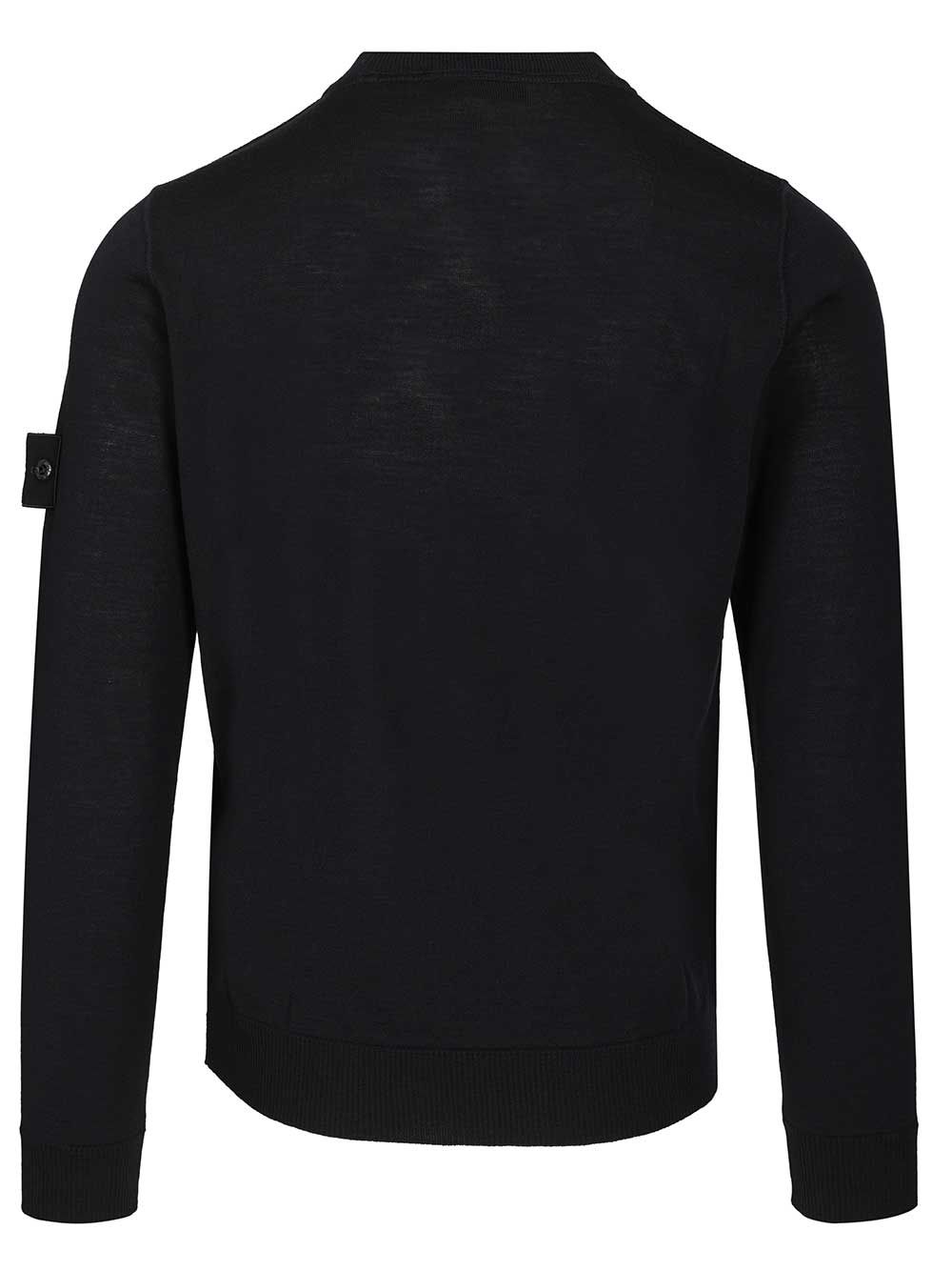 Stone Island Crew Neck Sweater Knitwear - Blue | a5744dcb3c85915d0d842144a9d8249ddc1b48ff
