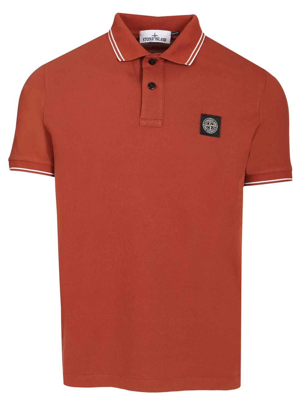 Stone Island Organic Cotton Polo shirt - Red | c3acaeb9ca5032a0a5505ba9d57c32516912df59