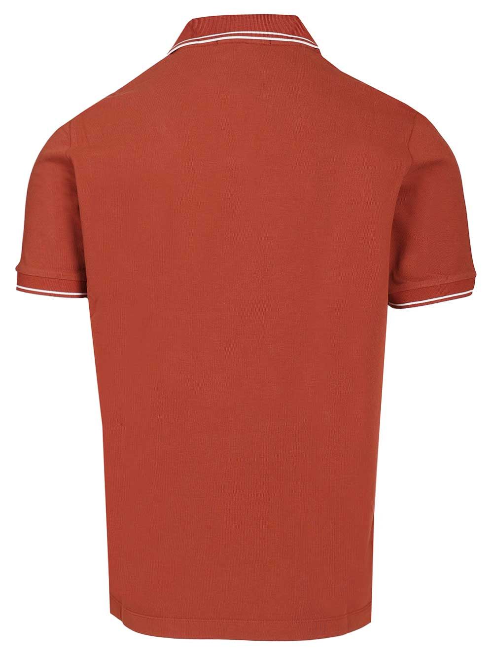 Stone Island Organic Cotton Polo shirt - Red | 873d1788df5c19a964a7e8516adda95a5bb0d6d7