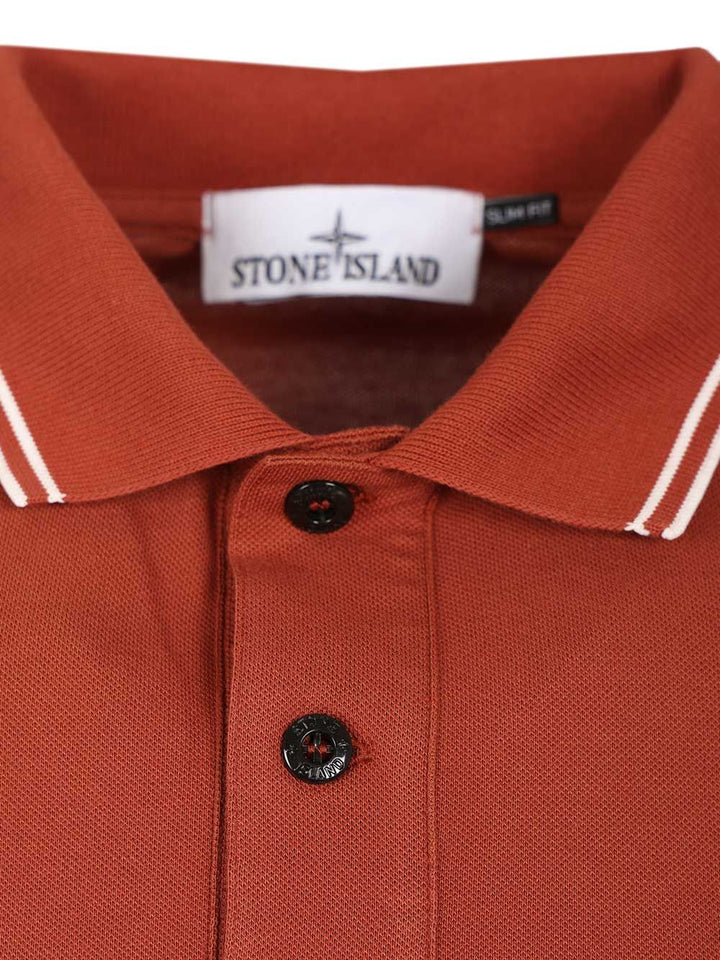 Stone Island Organic Cotton Polo shirt - Red | 9a77327702c925ad94c2f2cd83449fdb5a3f9136