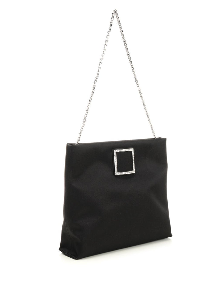 Roger Vivier Satin Trompette Bag Handbags - Black | cc43c8c8521a2dd03ef0b32fff897f9be0693db2