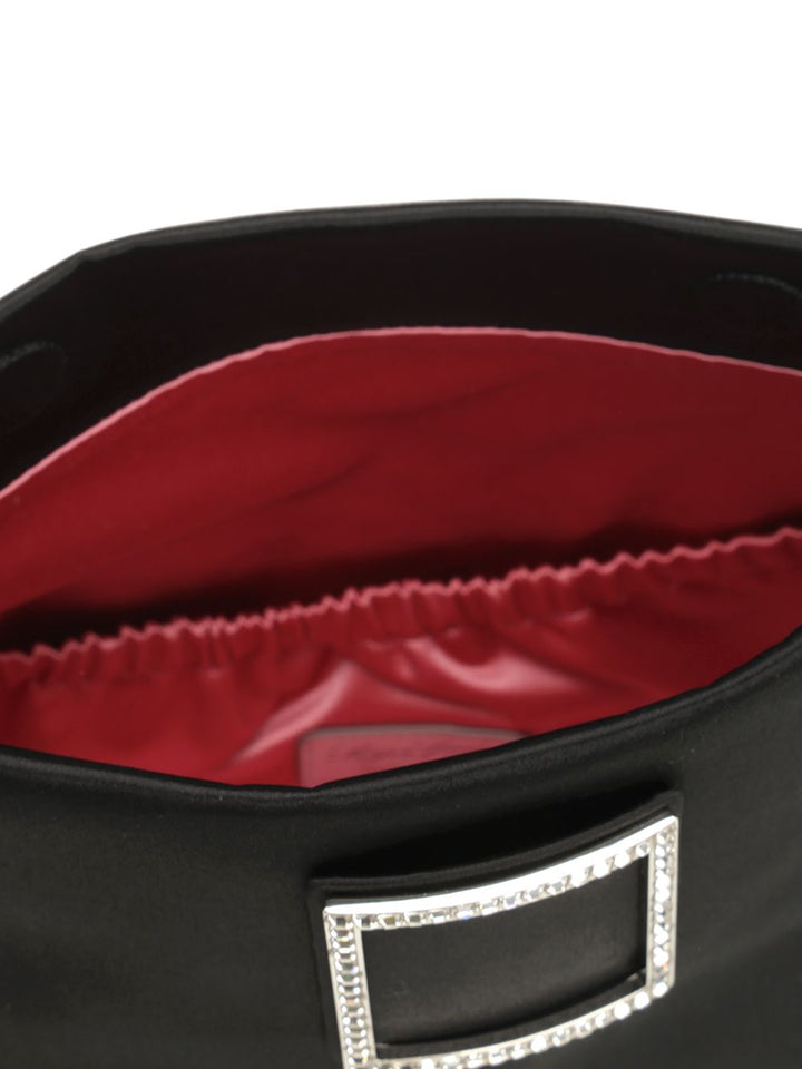 Roger Vivier Satin Trompette Bag Handbags - Black | 56501bc8a3378d714c18dc0f2556766b341064c7