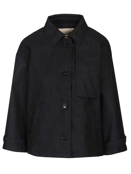 Short Jkt Cotton Jackets Blue