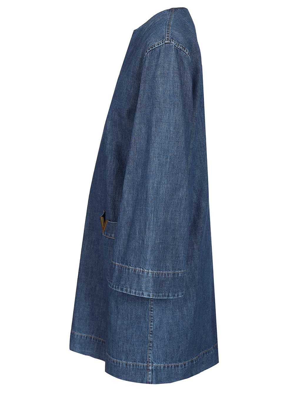 Valentino Garavani Chambray Denim Dress Dresses - Blue | 4a9c8203b31d04a87927ffbda14ef16214173285