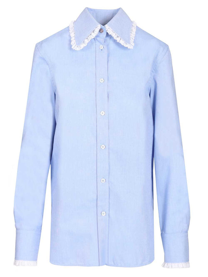 Valentino Garavani Oxford Cotton Shirt Shirts - Light blue | 1f2dc3e9788b9d256d20569cfd20ae7c3f27c832