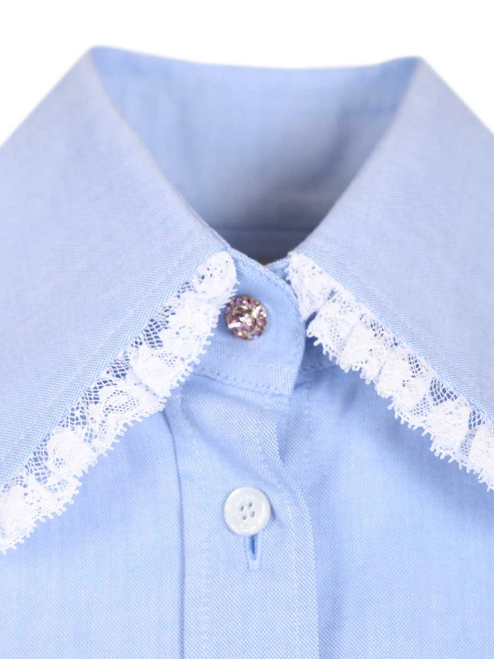 Valentino Garavani Oxford Cotton Shirt Shirts - Light blue | 622bc864c58f84f7aa3b54c877b061deb7f10f50