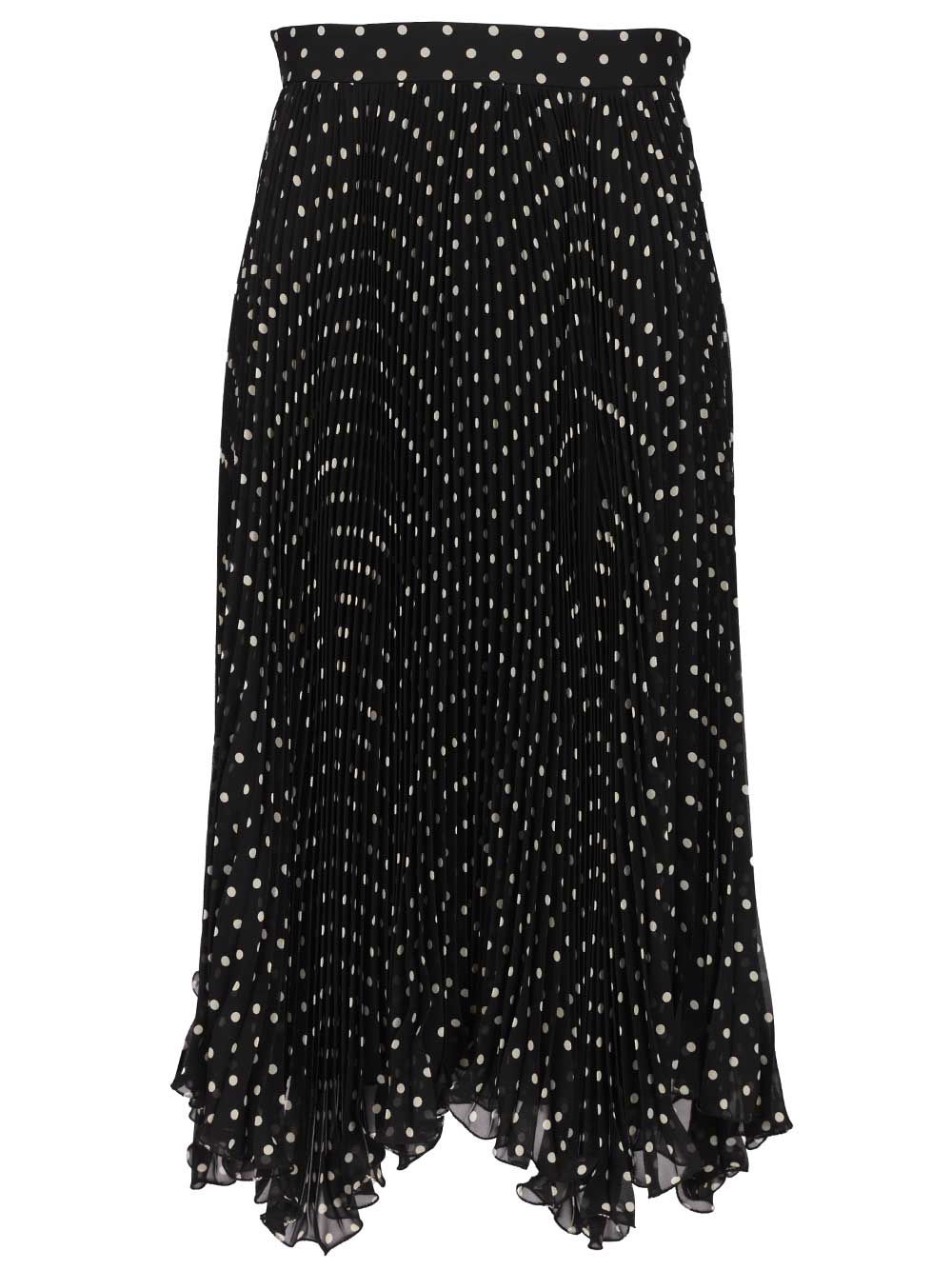 Valentino Garavani Silk Polka Dot Skirt Skirts - Black | 9133526cb3b627f512849e579c17657be2d843e6