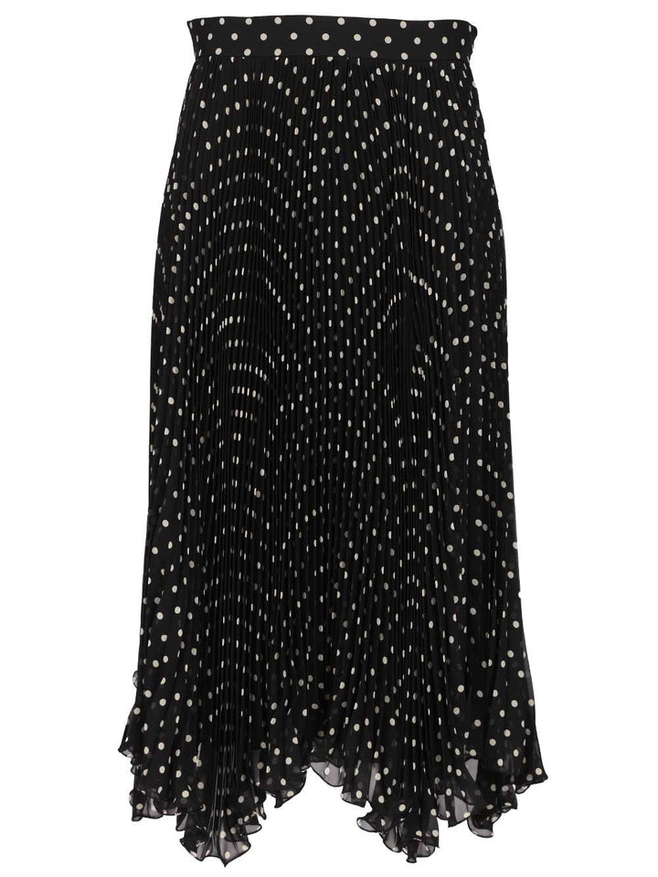 Valentino Garavani Silk Polka Dot Skirt Skirts - Black | 9133526cb3b627f512849e579c17657be2d843e6