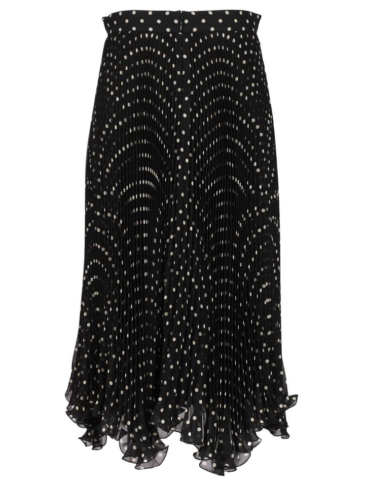 Valentino Garavani Silk Polka Dot Skirt Skirts - Black | 834adc8fc84a4173fb6f08deaed2131f47348a8a