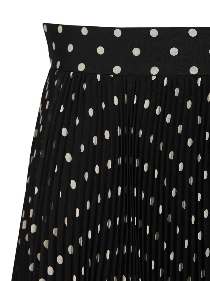 Valentino Garavani Silk Polka Dot Skirt Skirts - Black | 921f58d53a659dfd52106f4a9baf382070d4699e