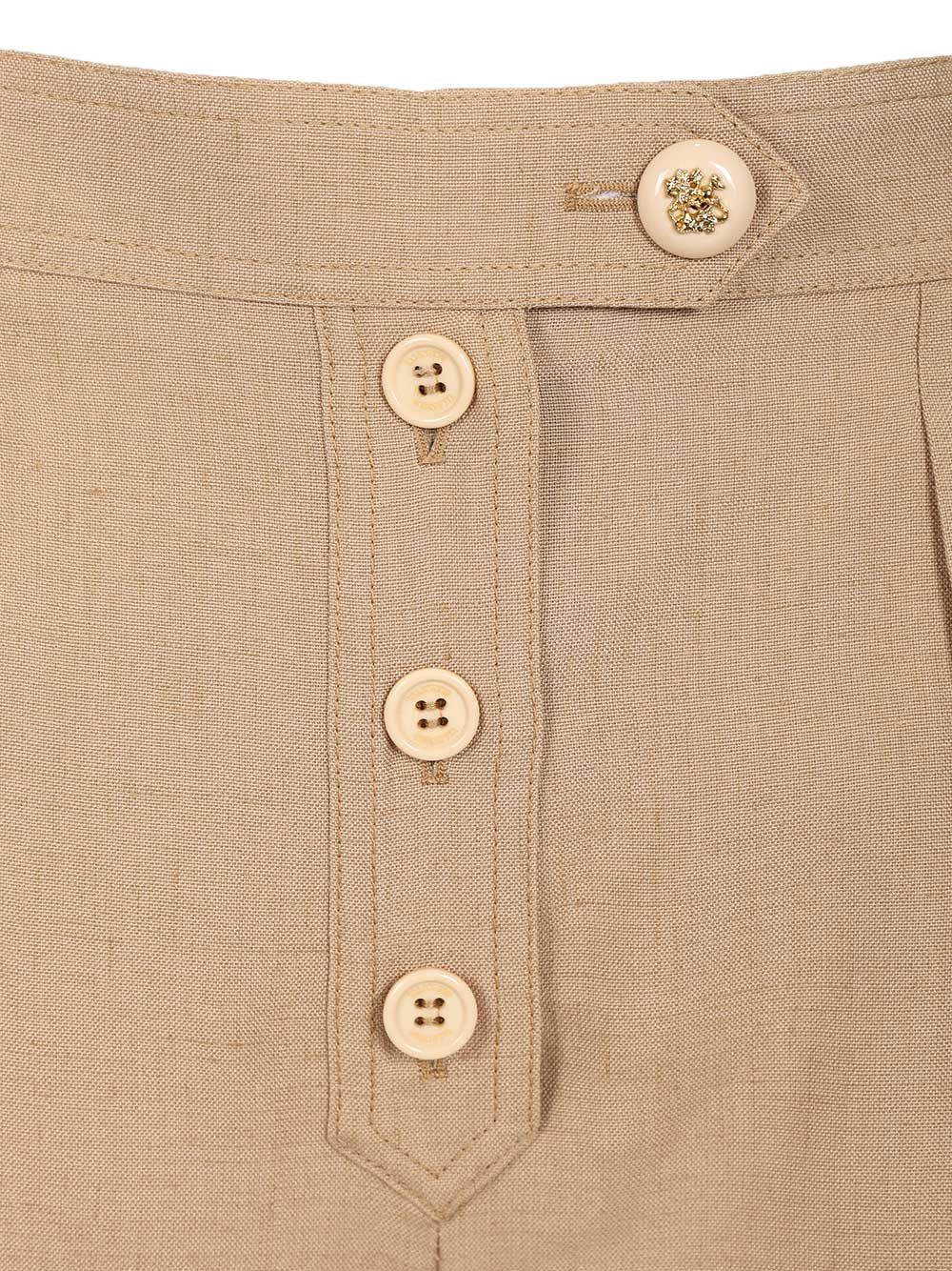 Valentino Garavani Linen And Viscose Shorts Trousers - Beige | 7f2bf60fa15cfa46d9ebf7db0b68871467c17721