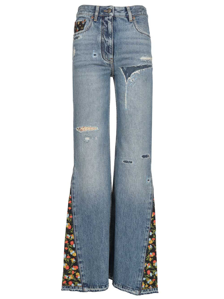Valentino Garavani Flared Jeans - Blue | b2881aecfd057893297094bd510f4e25f4237d90